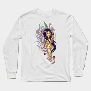 Demon and Succubus Lovers with Intertwined Hands MONSTER GIRLS Series I Long Sleeve T-Shirt